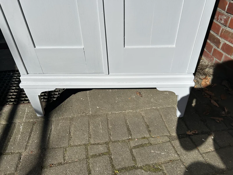 Antiker Schrank Hellgrau Mooreiche Shabby Chic