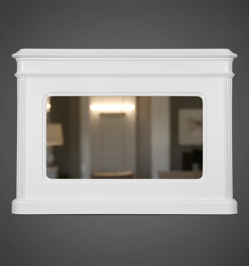 Antiker Spiegel, Biedermeier Massivholz Shabby Chic