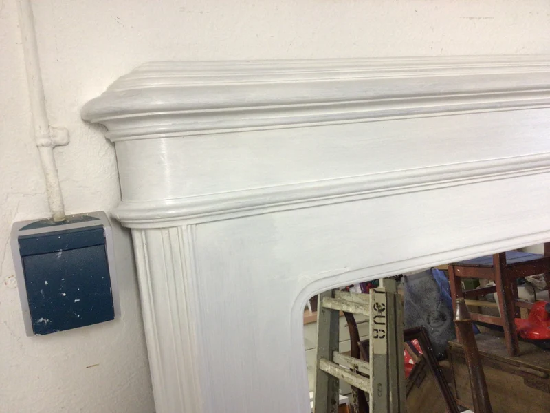 Antiker Spiegel, Biedermeier Massivholz Shabby Chic