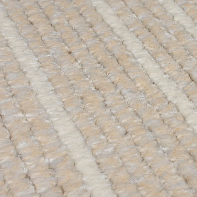 Teppich Modern Gestreift, Kurzflor mit Boho-Quasten