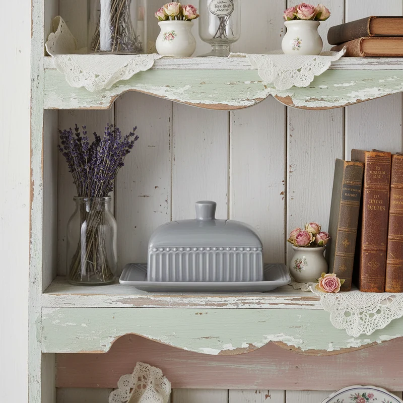 GreenGate Butterdose Alice Steingrau (M)