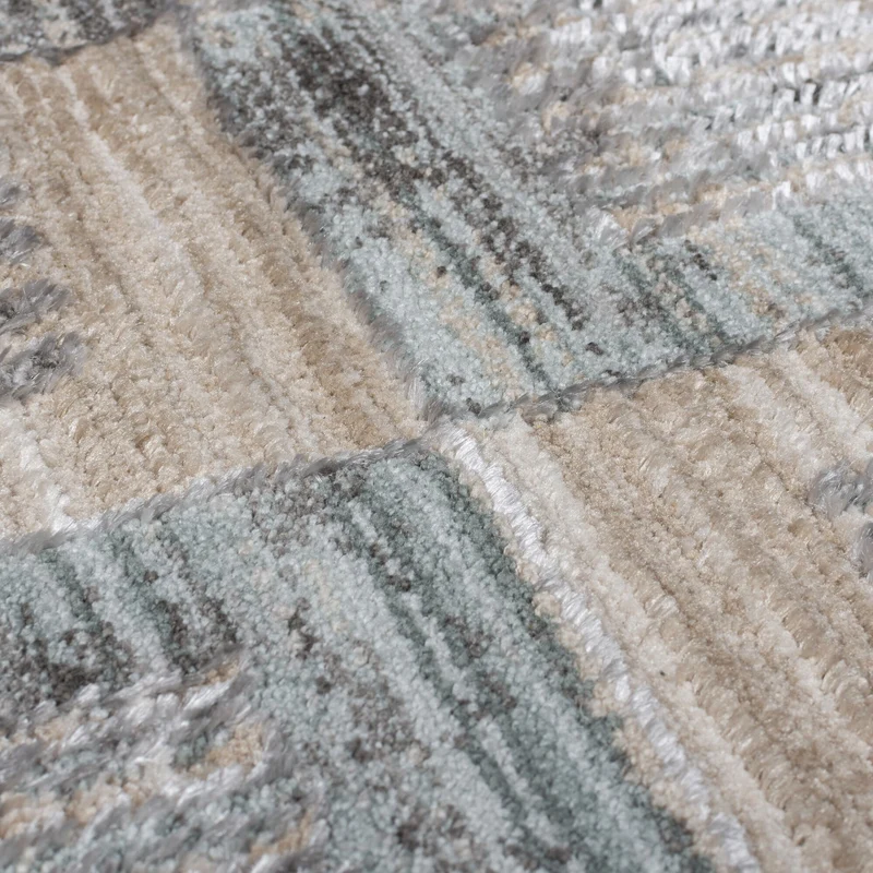 Jute Teppich Karos Geometrisch, Wohnzimmer