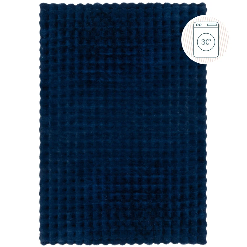 Hochflor-Teppich Kunstfell Waffelstruktur · 100 % Polyester · 35 mm