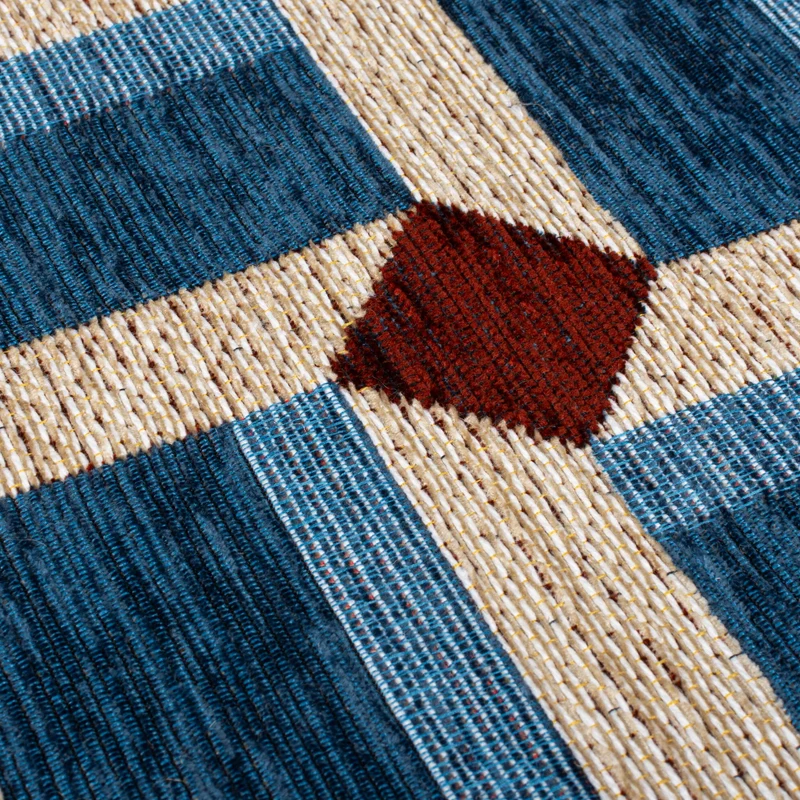Flachgewebe-Teppich Würfelgrafik · 52 % Acryl · Chenille