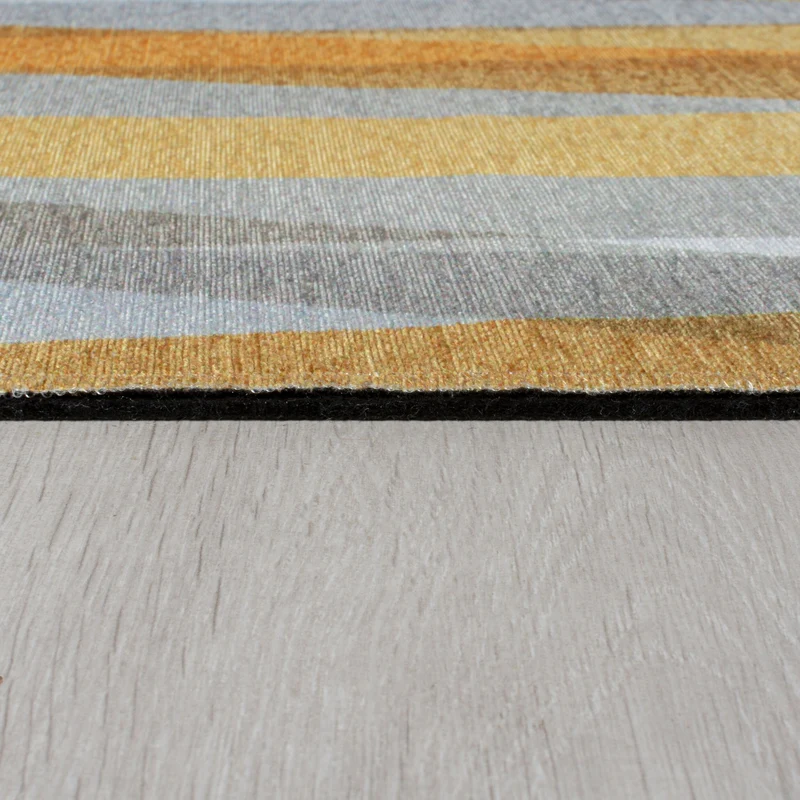 Teppich waschbar mit rutschfester Unterseite modernes Streifendesign