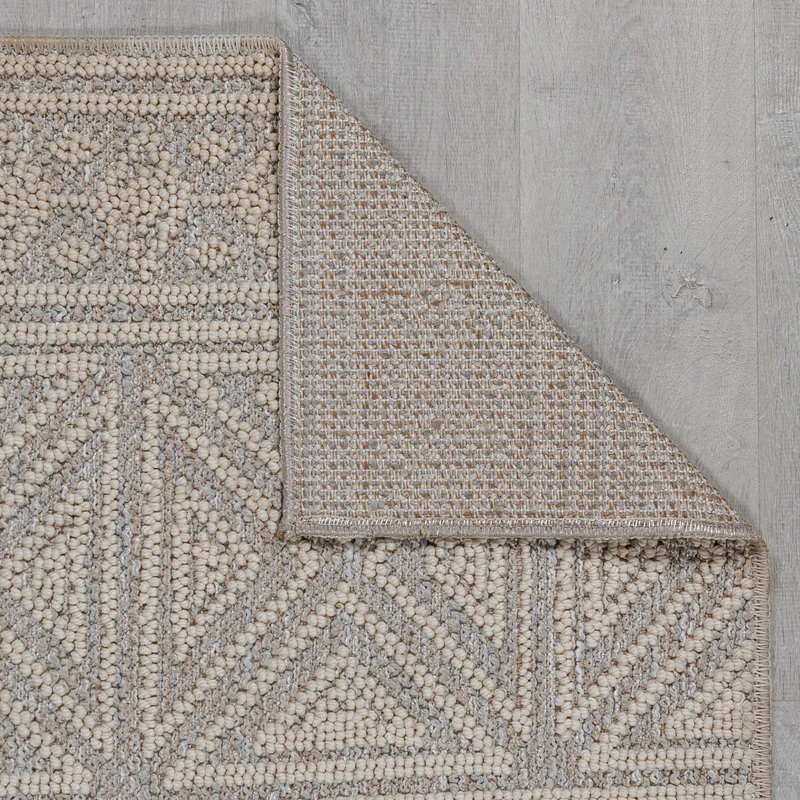 Waschbarer Teppich Ethno Geometrisch, Wohnzimmer schmutzabweisend