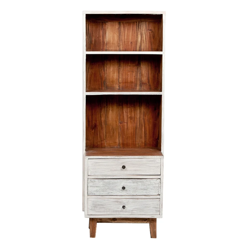Mahagoni Standregal INDO White Wash ca. H150cm