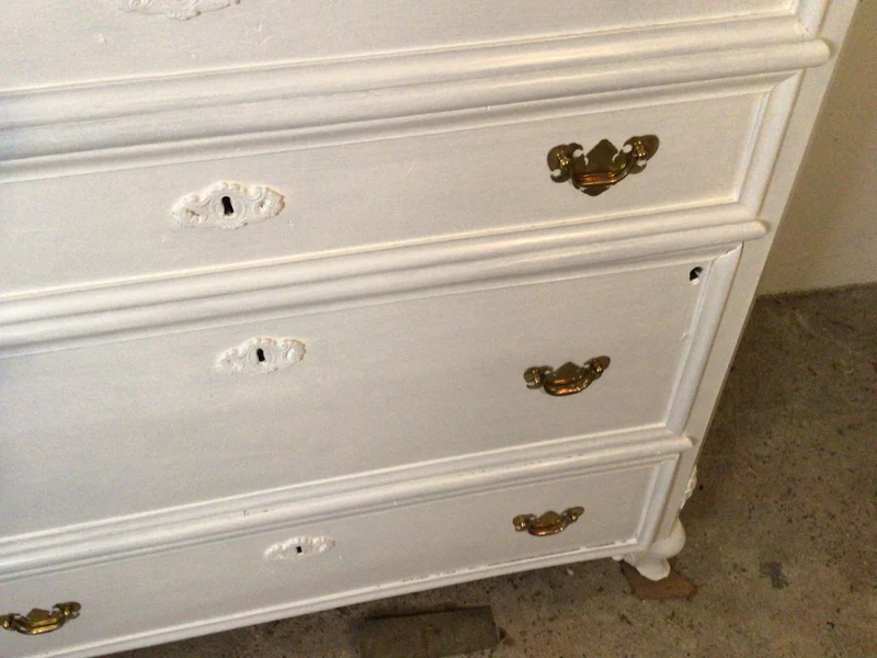 Antike Biedermeier Kommode Weiss Shabby Chic