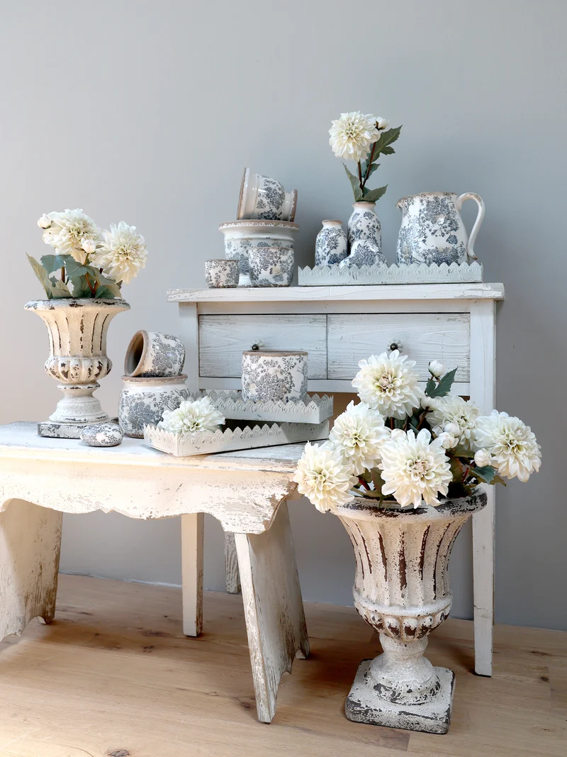 Chic Antique Empore / Blumen Übertopf – Antique Creme