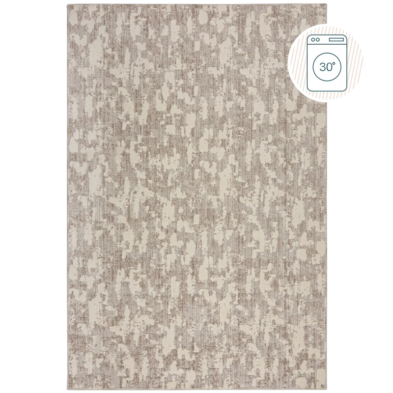 Flachgewebe-Teppich meliert · waschbar · 4 mm niedriges Profil