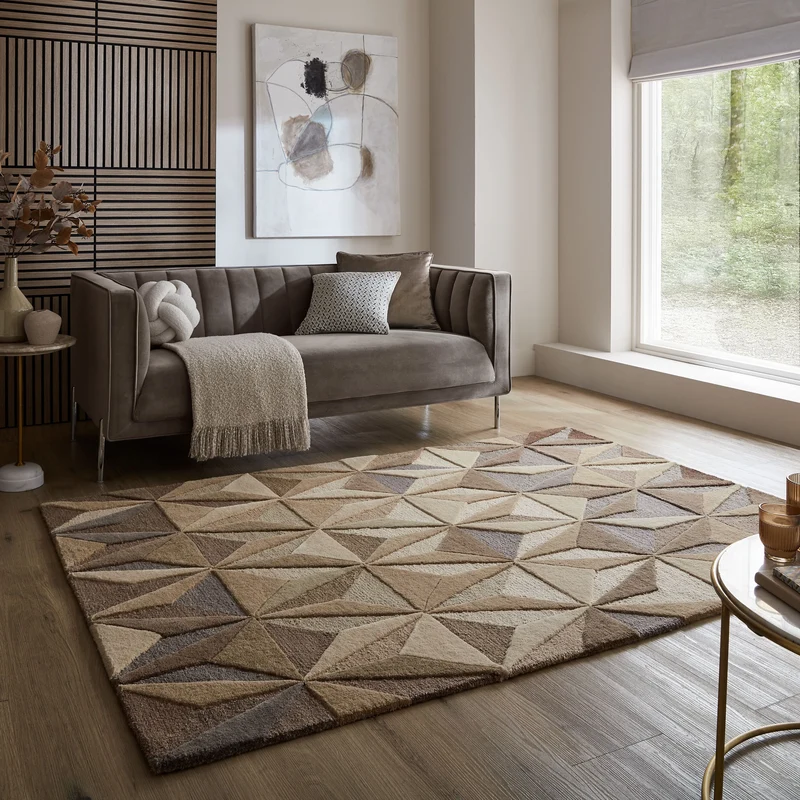 Wollteppich 3D Geometrisch, Wohnzimmer