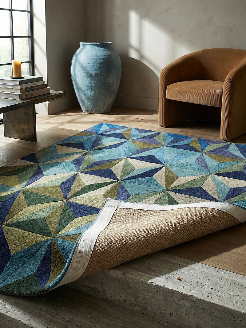 Wollteppich 3D Geometrisch, Wohnzimmer