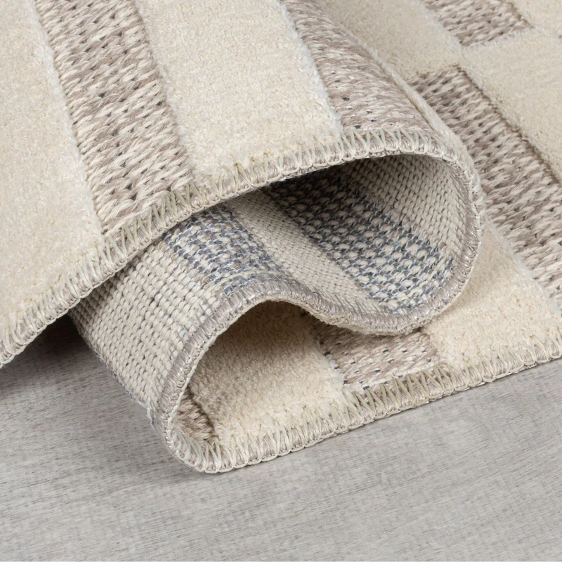 Waschbarer Teppich Schachbrett Muster, Karos, Küche schmutzabweisend