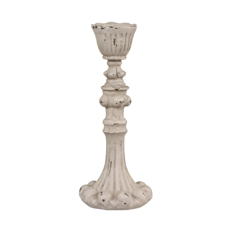 Chic Antique Kerzenständer Antique Grau