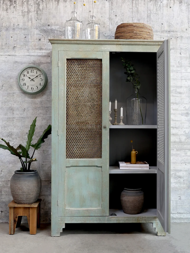 Chic Antique Kerzenständer Antique Grau
