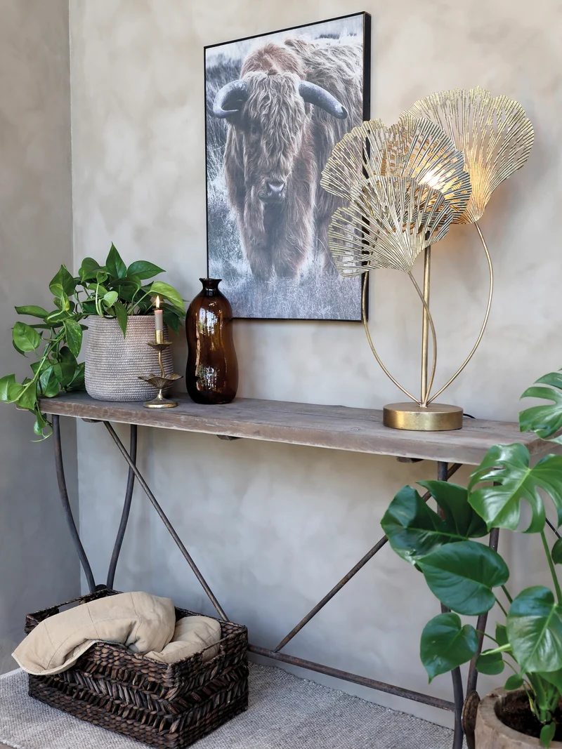 Chic Antique Vase aus braunem Glas