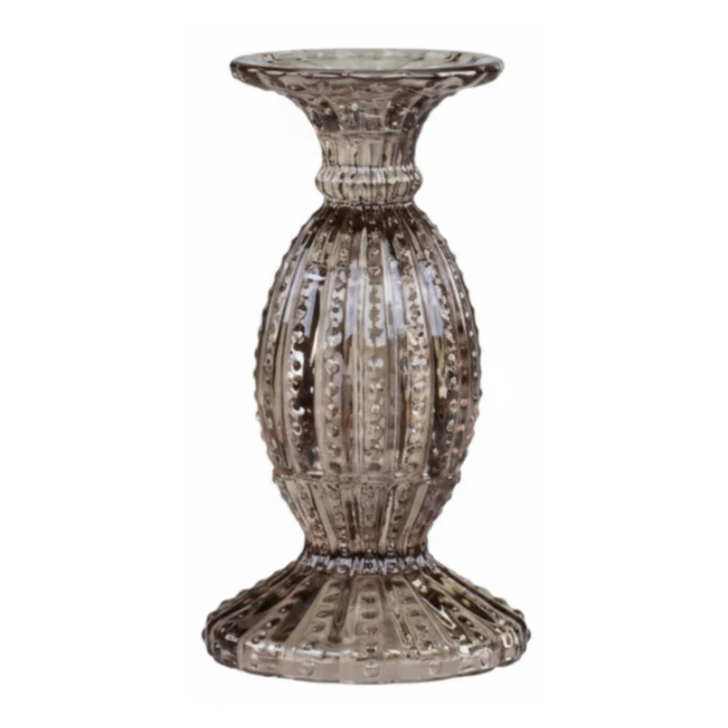Kerzenständer mit Perlkante – Chic Antique, Mokka