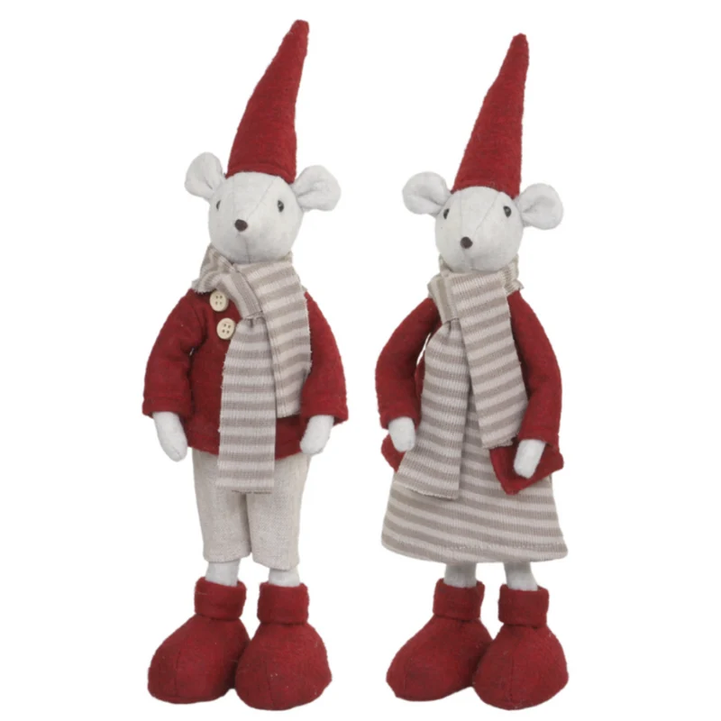 Chic Antique Julius & Juliane Weihnachtsmaus – dekoratives Mäusepaar im 2er Set