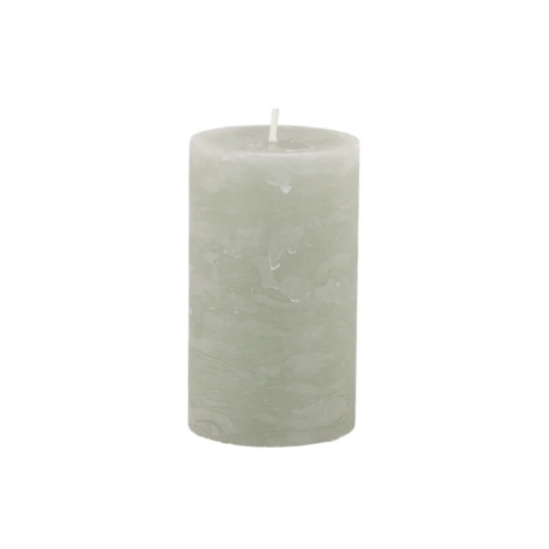 Chic Antique – Macon Stumpenkerze rustikal 30 Std. (Grün)