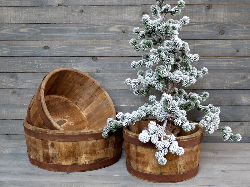 Chic Antique Grimaud alte Holzwanne – Dekoration aus recyceltem Holz