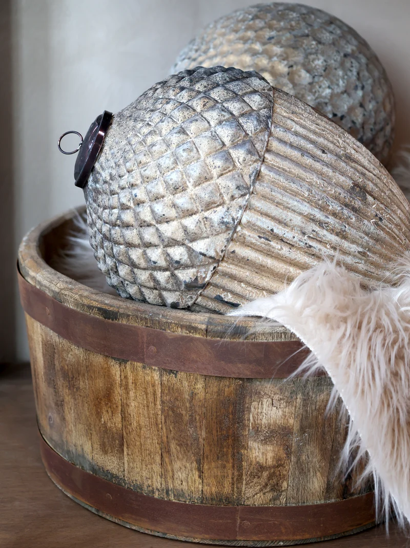 Chic Antique Grimaud alte Holzwanne – Dekoration aus recyceltem Holz