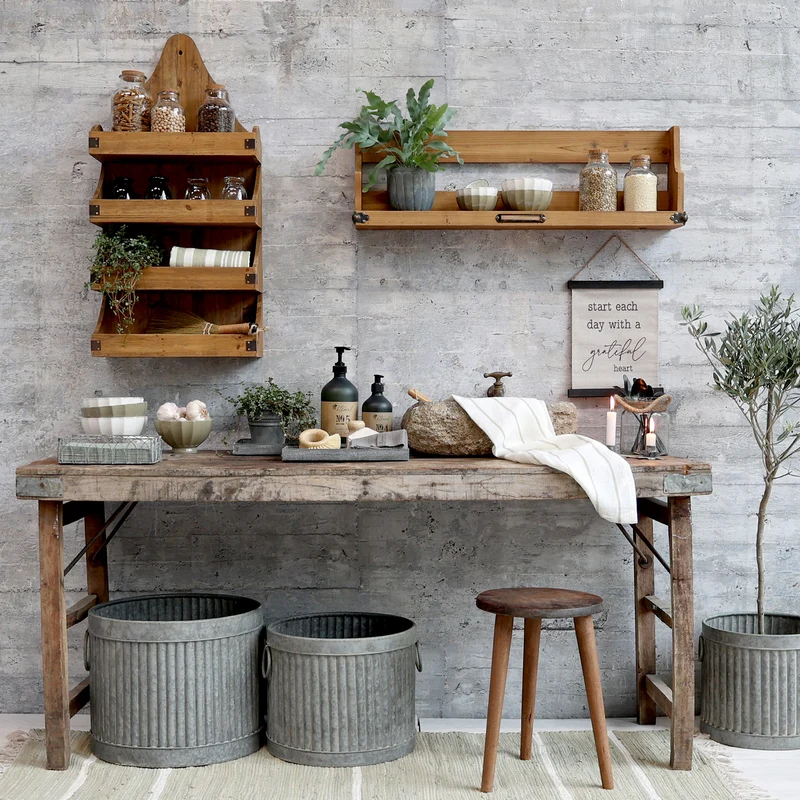 Chic Antique Grimaud Alter Holztisch – Recyceltes Holz im Vintage Landhausstil