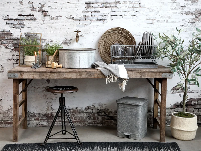 Chic Antique Grimaud Alter Holztisch – Recyceltes Holz im Vintage Landhausstil