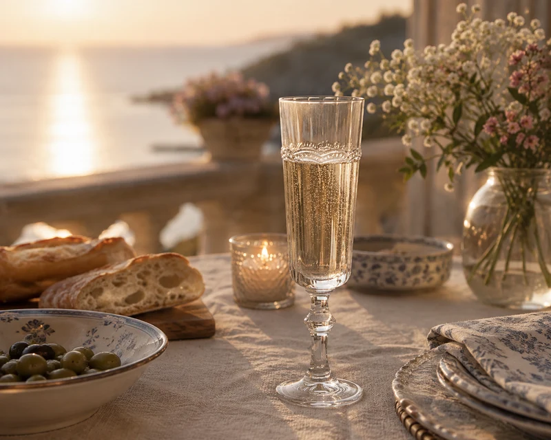 Chic Antique Antoinette Champagnerglas mit Perlenkante