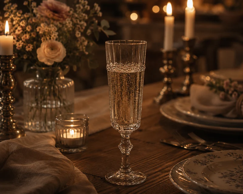 Chic Antique Antoinette Champagnerglas mit Perlenkante
