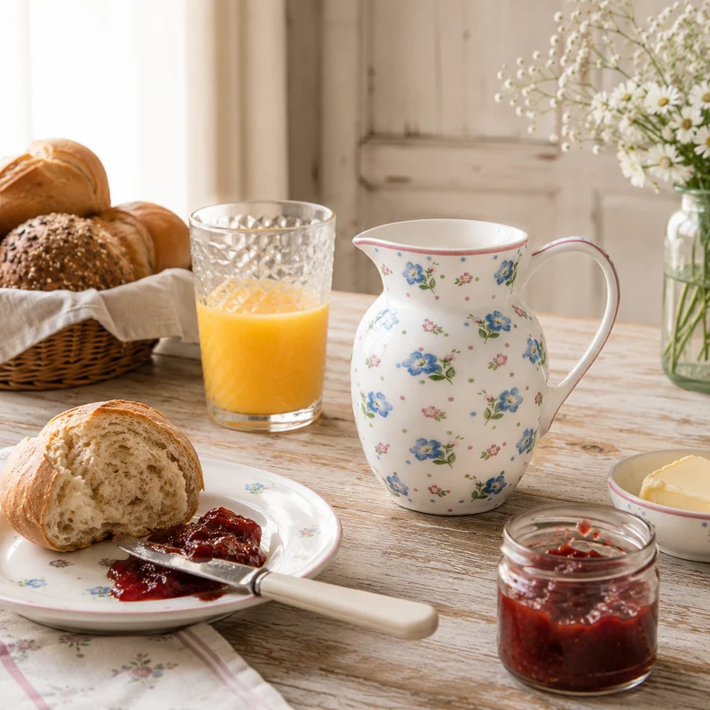 GreenGate Krug Rosalia Weiß 0,5 L