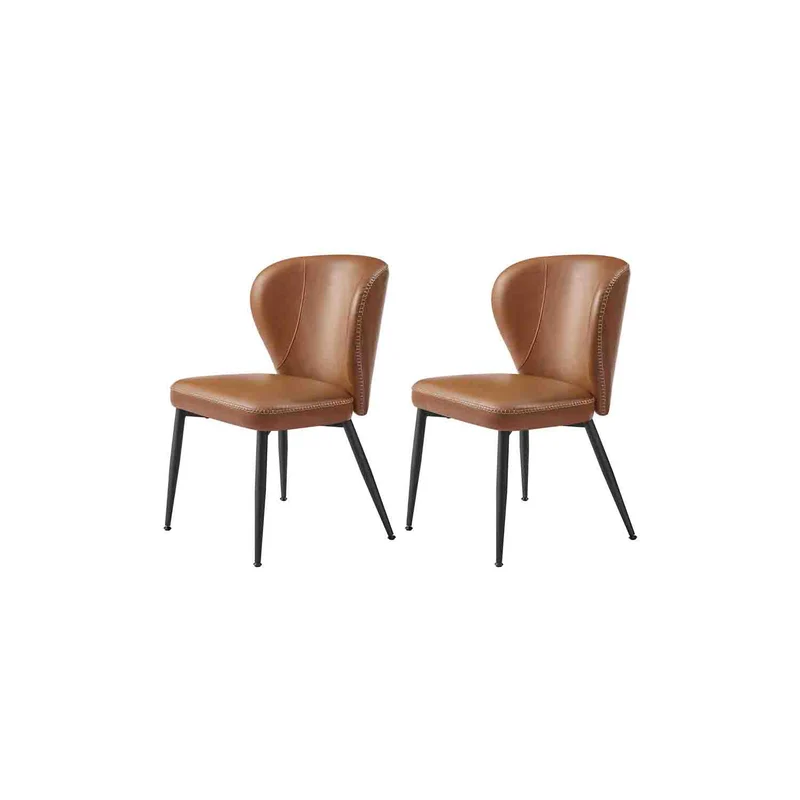 EKHO Colección - Silla de Comedor Moderno Siglo Medio Negro Tinta