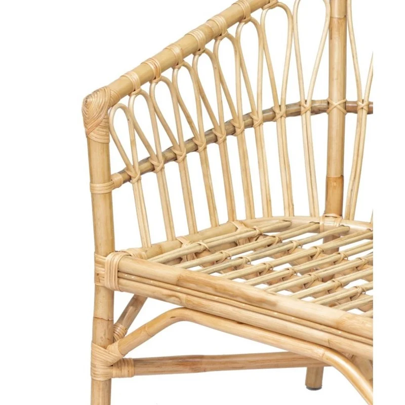 2er Set Rattan Sessel CALIFORNIA Natural inkl. Kissen