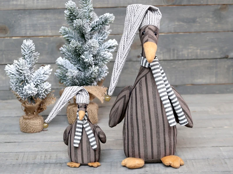 Chic Antique Gustav Gans Mokka – dekorative Landhausfigur