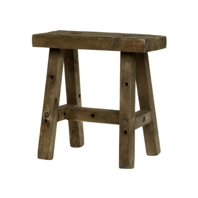 Chic Antique Hocker aus Kiefernholz