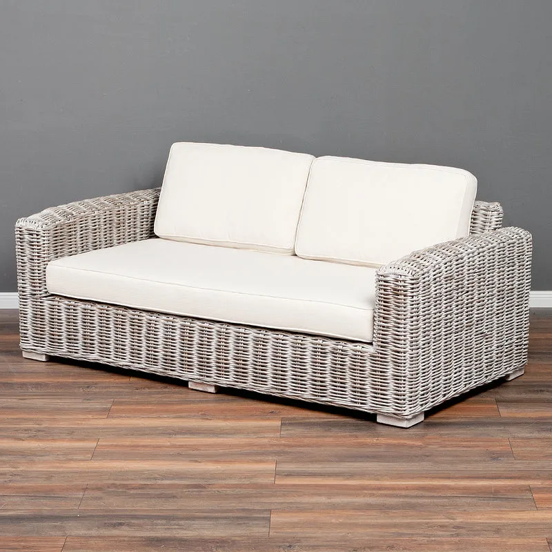 3-Sitzer Lounge Sofa LIVING White Wash ca. L200cm Rattan