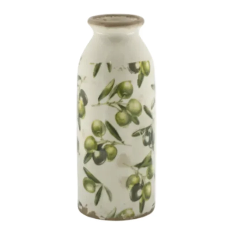 Chic Antique Flasche mit Olivenmuster
