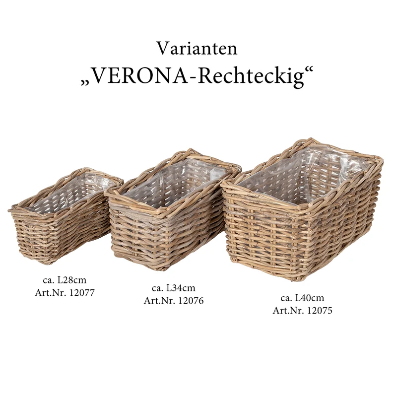 Pflanzkorb VERONA-Rechteckig ca. L40cm