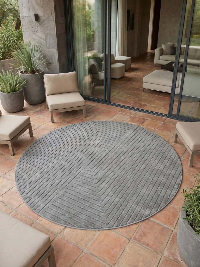 Outdoor-Teppich Skandinavisch – Waschbar & Wetterfest für Balkon & Terrasse