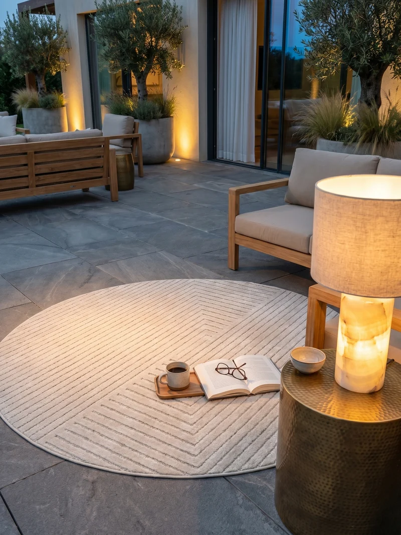 Outdoor-Teppich Skandinavisch – Waschbar & Wetterfest für Balkon & Terrasse
