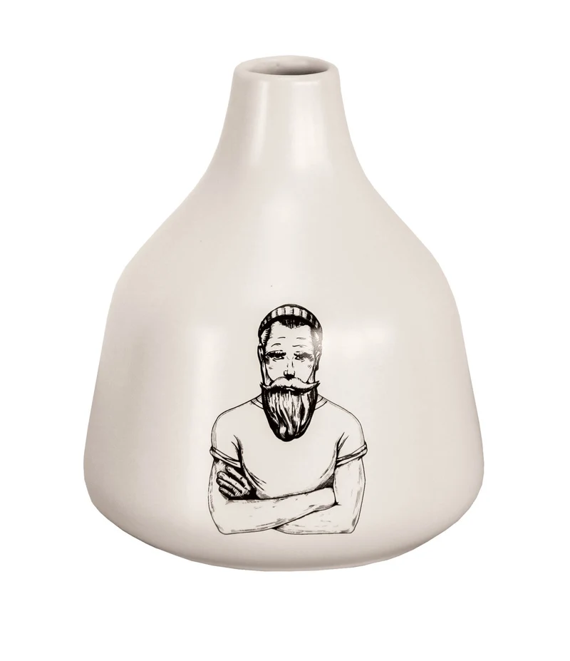 Deko SMUTJE VASE Weiß M