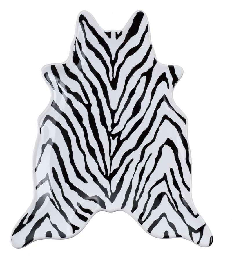 Dekoschale ZEBRA Schwarz-Weiß