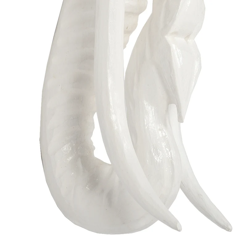 Deko Elefantenkopf TUSK-M Antik-Weiß ca. H50cm