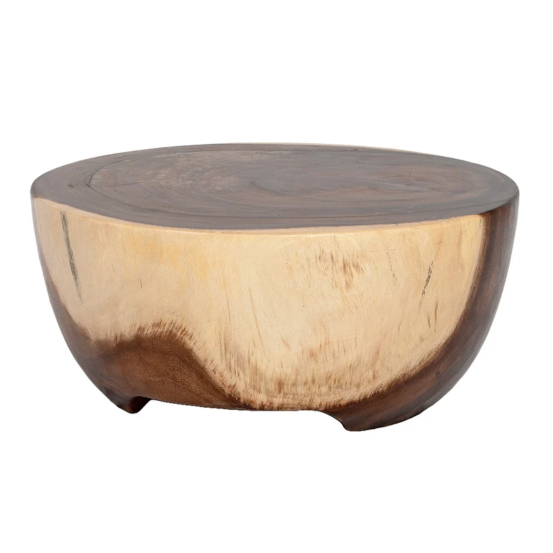 Massiver Suar Couchtisch WINNY Natural ca. D75cm Handarbeit