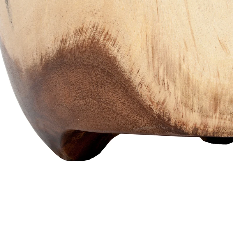 Massiver Suar Couchtisch WINNY Natural ca. D75cm Handarbeit