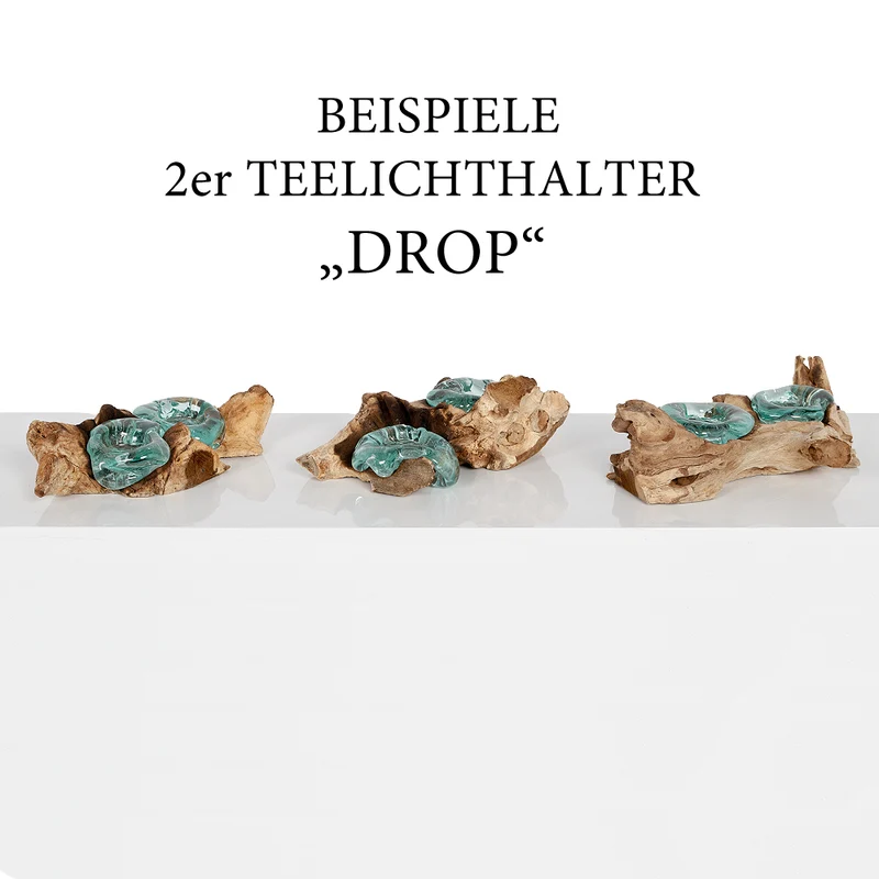 2er Teelichthalter DROP