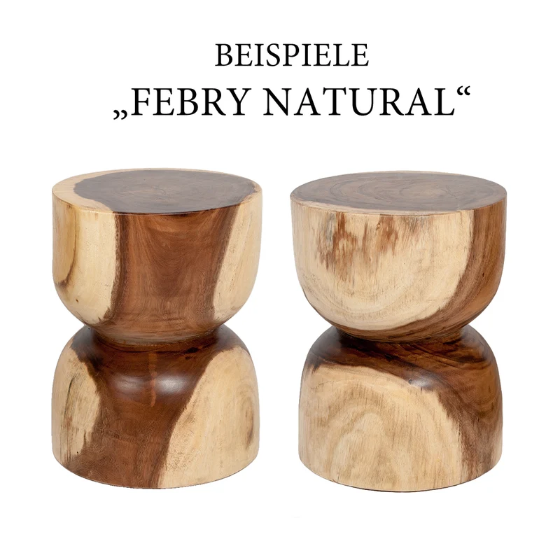 Suar Hocker FEBRY-natural ca. H45cm
