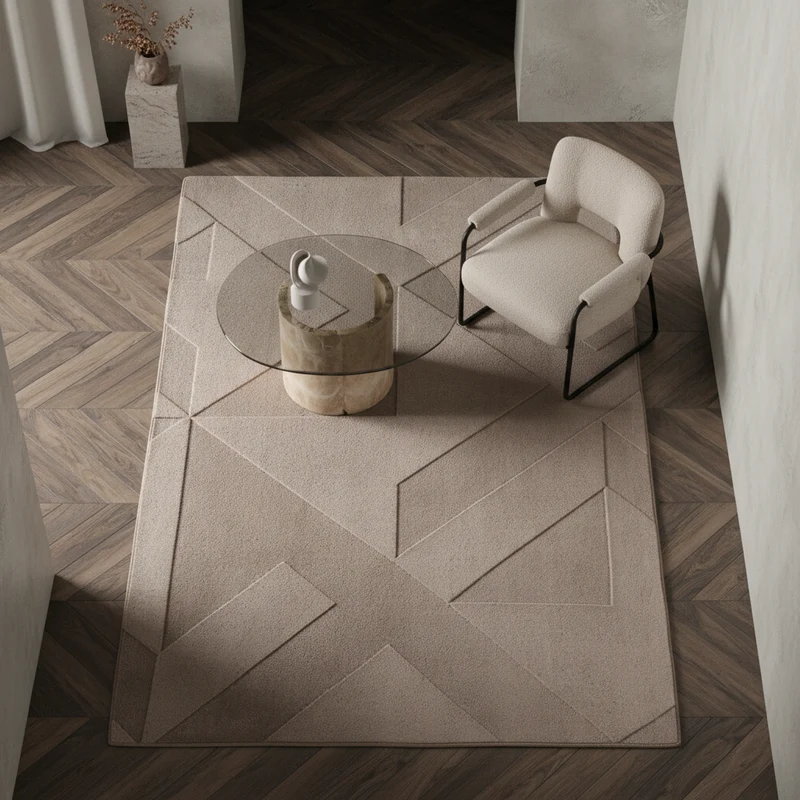 Kurzflor-Teppich Geometrisch – Waschbar | Maschinenwaschbar bei 30°C