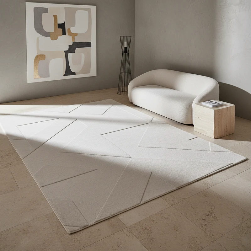 Kurzflor-Teppich Geometrisch – Waschbar | Maschinenwaschbar bei 30°C