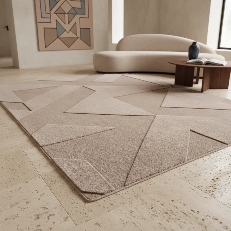Kurzflor-Teppich Geometrisch – Waschbar | Maschinenwaschbar bei 30°C