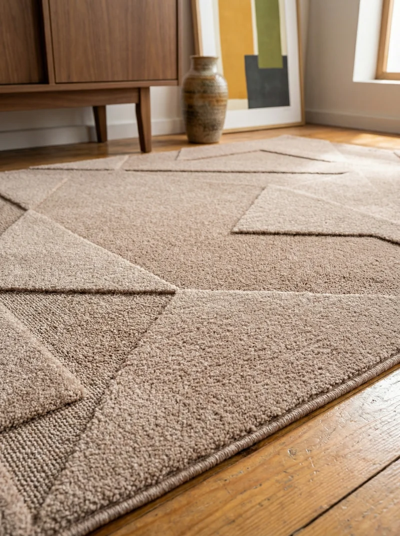 Kurzflor-Teppich Geometrisch – Waschbar | Maschinenwaschbar bei 30°C